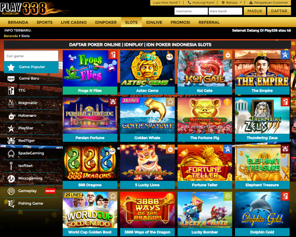 Play338 Situs Judi Slot Online Terbesar Dan Terpercaya Indonesia ...